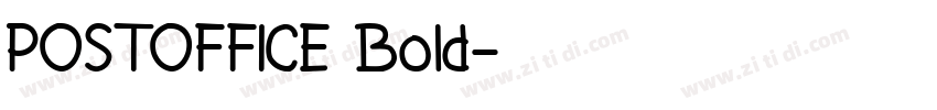 POSTOFFICE Bold字体转换